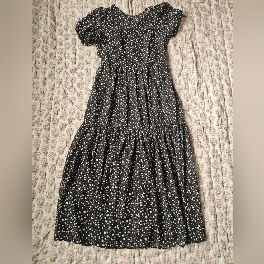 Floral Black Dress